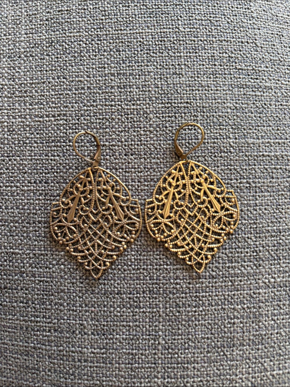 Bronze gold earrings